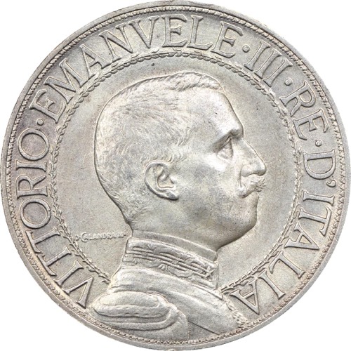 Italy 1908 2 lire obverse